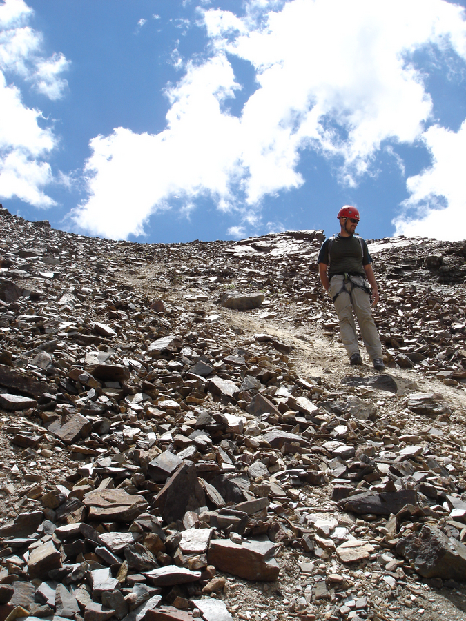 Jeremy in Dues Collector Couloir